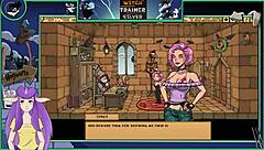 Brunette witch in silver trainer game part 19