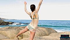 Two petite 18+ milf models from the ukraine ariel and sofi ka get naked outdoor