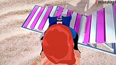 yae miko bikini sex on the beach pov