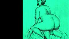 Vintage antique drawings collection