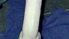 Gay anal scene with a dildo in an amateur video