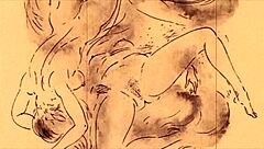 Vintage antique drawings collection