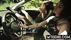 Lovely blonde teen 18+ experiences rough deepthroat gagging and choking during sex