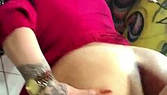 Changed Pussy Piercing and Gave It to the Tattoo Artist, Damn Hot!