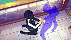 sword art online yaoi kirito handjob japanese asian manga anime game