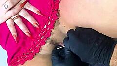 Changed Pussy Piercing and Gave It to the Tattoo Artist, Damn Hot!