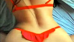 Hottie In Red Lingerie Giving Hot