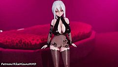 Yowane Haku does sexy dance in MMD R-18 video