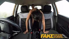 Fake driving school three creampie clips with black girls and geeky blonde