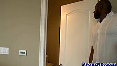 Interracial gay scene with tattooed hunks and facial finish