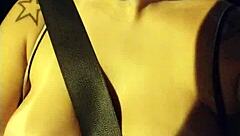 Brazilian Brunette Shows Big Tits In São Paulo Traffic