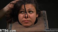 Sweet Beauty Bound In Cage With Playgirl For Bondage Game