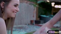 Beautiful lesbians intensely spread legs for pussy play