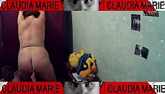 dominating the fat woman by eating her pussy and pounding her against the closet