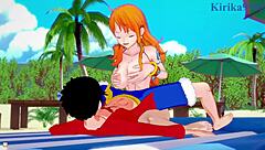 nami and vivi join luffy in one piece hentai adventure