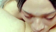 Crossdresser Takes Giant Dick Boldly