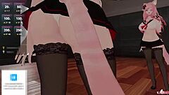 Vtuber KanakoVT squirts from chat teasing in hentai