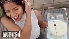 jordi meets naughty amy amor for her first creampie experience