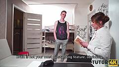 Angry student seduces strict tutor for steamy sex session