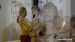 hey, amateur lesbians dive into pussy with dildo and anal beads