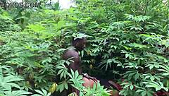 softkind takes stepmom from behind in bush