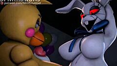 Fnaf 2 X Sb Vanny Folls A Toy Chica. Toys And Femdom In This Creampie Scene?