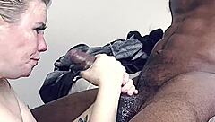 Perfect deepthroat action in a homemade porn video