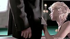 Blowjob payback in poolhall