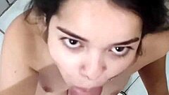 White Wolf, show me deepthroat skills with White Moon's facial!