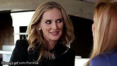 Curious Daughter Walks In On Lesbian Step Mom's Wet Pussy Licking!