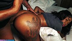 Amateur Ebony Girl's Netflix & Chill: Sucking And Fucking Monster BBC?