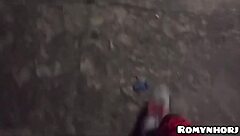 walking in rio street, well-endowed guy fucks stranger without condom and cums inside?