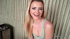 watch this petite big ass spinner fuck a huge dick in public?