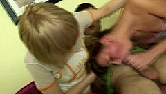 Seductive Step Sisters Share Stepbrother's Big Cock