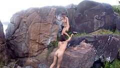 Steamy seaside shenanigans with a MILF and small tits