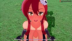 Yoko littner fucks two in fantasy pov.
