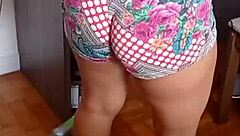Amateur couple's quickie turns into a bareback pussy pounding session with a pregnant maid