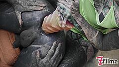 Extreme Sissy Anal Stretching with Tattooed Femdom Fisting Practice