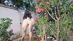 beautiful brazilian woman shows off naked