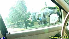 Cockriding transsexual savors warm jizz in fetish scene