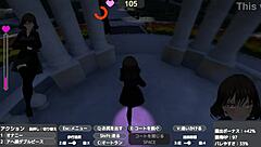 Sereka exposes in naked coat outdoors.