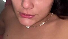 Skinny babe sends greetings while getting her vagina slammed