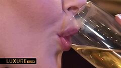 Zafira and Sophie Moone lick champagne bottle toys with fingering passion!