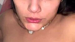 Skinny babe sends greetings while getting her vagina slammed