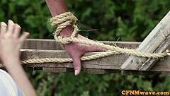 British Sluts Wanking Bound Dudes' Cocks?