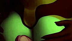 Furry character sucking cock in hentai anime style