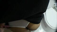 Bent over mother-in-law gets creampied in bathroom