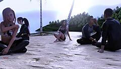 petite redhead football star gets wild in 3d action