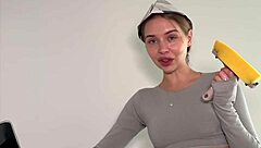 the foreman bends the painter over that stepladder, tearing his jeans while fucking rough