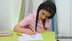 Cute Girl Seduced and Penetrated by Elder Mentor in Reality